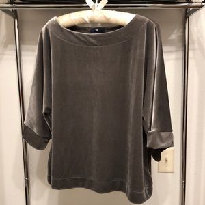 Gray velour Gap top